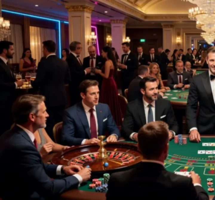 Stół kasynowy podczas eventu 