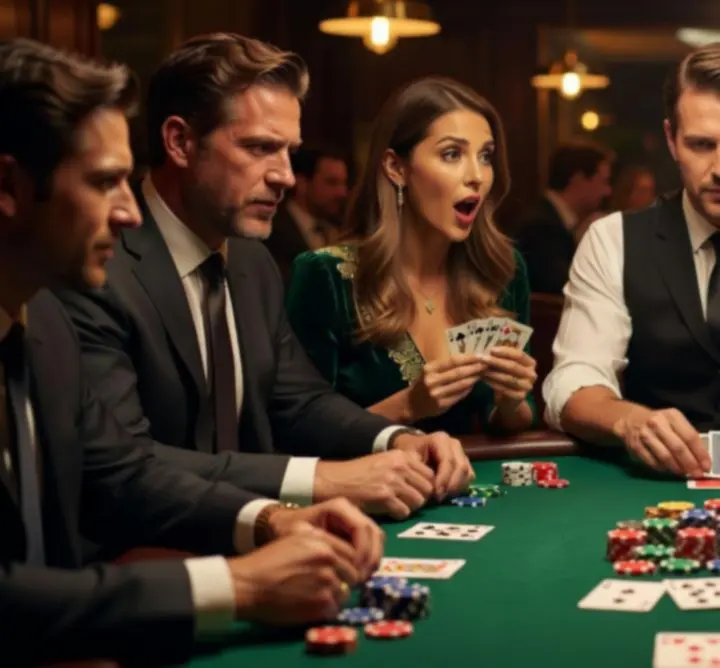 Uczestnicy wieczoru pokerowego 